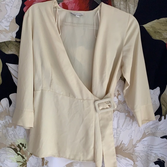 Topshop Buckle Wrap Blouse - Picture 4 of 8